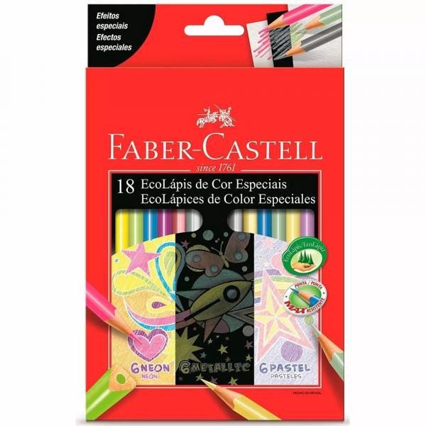 Lápis de Cor 18 Cores Triangular Fantasia - Faber Castell