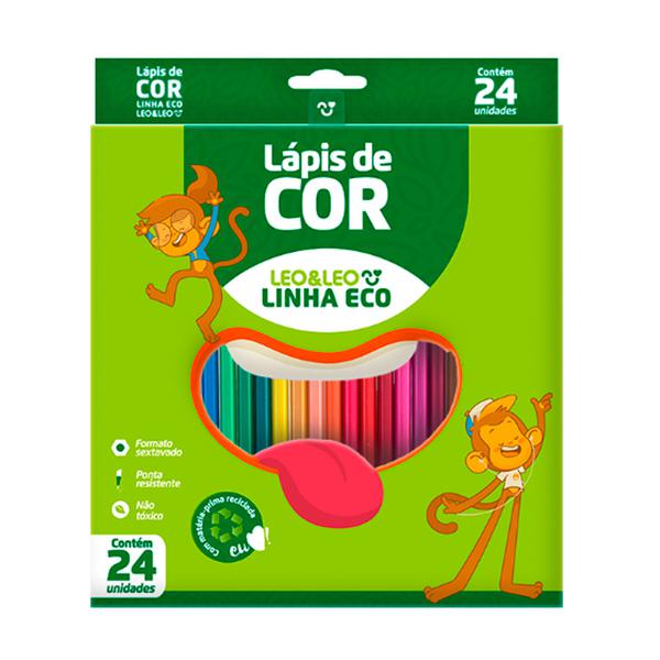 Lapis de Cor 24 Cores Leo Leo - Leoleo