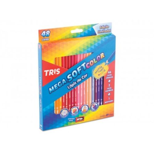 Lápis de Cor 48 Cores Mega Soft Color Tris