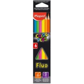 Lápis de Cor 6 Cores Fluo Color Peps 832003Zv Maped