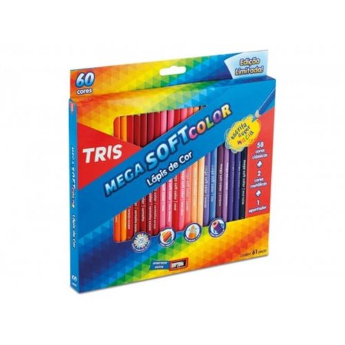 Lápis de Cor 60 Cores Mega Soft Color Tris