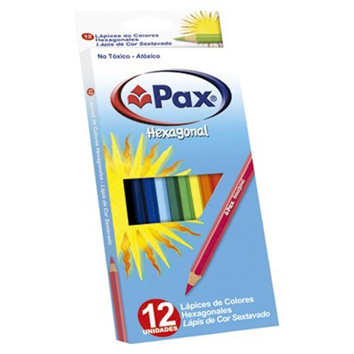 Lápis de Cor com 12 Cores Pax Hexacolor