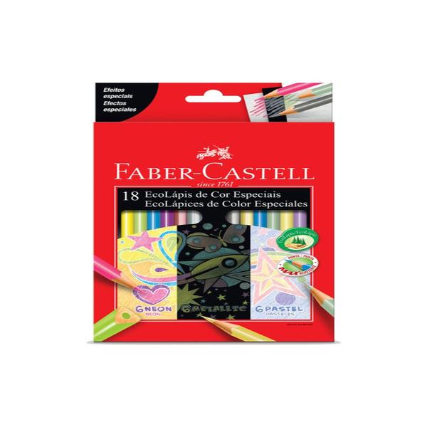 Lápis de Cor Ecolápis 18 Cores Especiais Faber Castell - Faber-castell