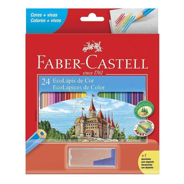Lápis de Cor Ecolapis Faber Castell 24 Cores - 104802