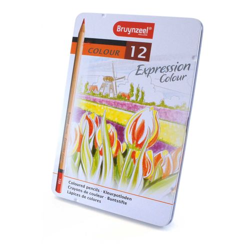 Lápis de Cor Expression Colour Estojo com 12 Cores Bruynzeel