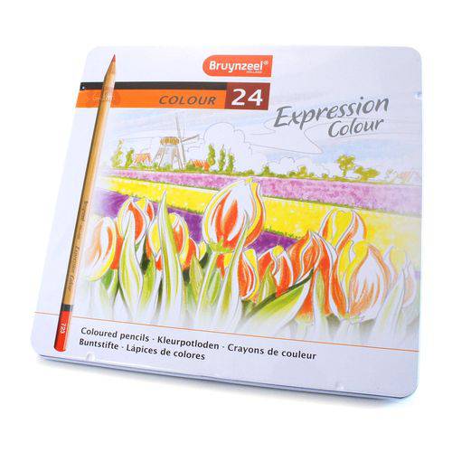 Lápis de Cor Expression Colour Estojo com 24 Cores Bruynzeel
