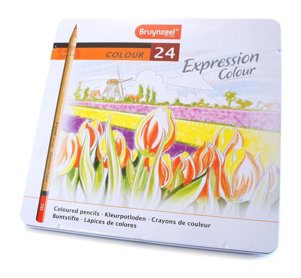 Lápis de Cor Expression Colour Estojo com 24 Cores Bruynzeel