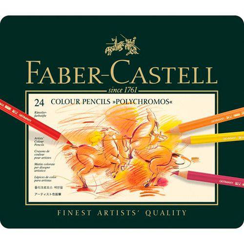 Lápis de Cor Faber Castell Polychromos 24 Cores 110024