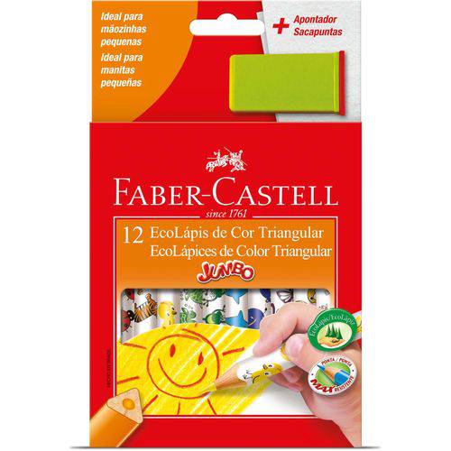 Lapis de Cor Jumbao Ecolapis 12 Cores Decorado Faber-castell Pct.c/06