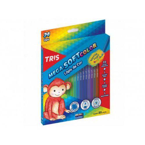Lápis de Cor Mega Soft Color - 24 Cores