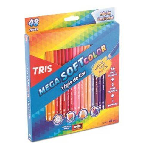 Lapis de Cor Mega Soft Color 48 Cores com Apontador Tris