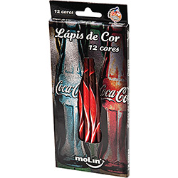 Lápis de Cor Molin Redondo Coca-Cola - 12 Cores