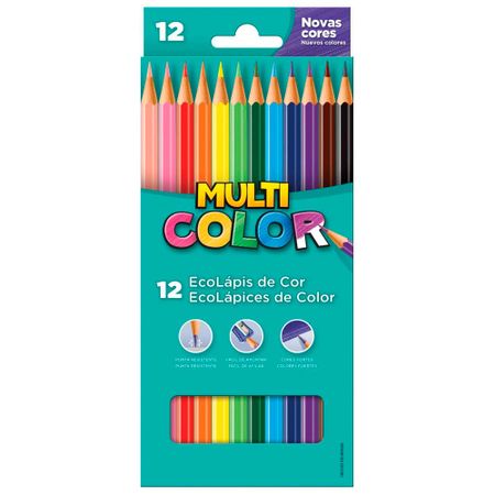 Lápis de Cor Multicolor - 12 Cores