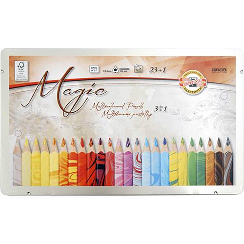 Tudo sobre 'Lápis de Cor Multicolorido Estojo Magic 24 Cores - Koh-I-Noor'