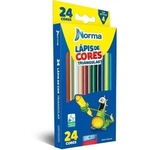 Lápis De Cor Norma 24 Cores Triangular Com Apontador