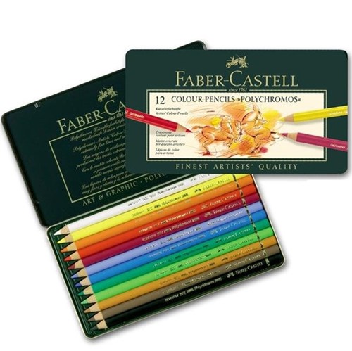 Lápis de Cor Polychromos Estojo com 12 Cores Faber Castell
