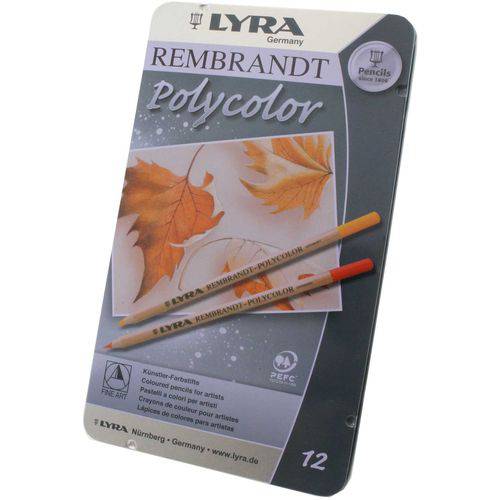 Lápis de Cor Rembrandt Polycolor Estojo com 12 Cores Ref.2001120 Lyra