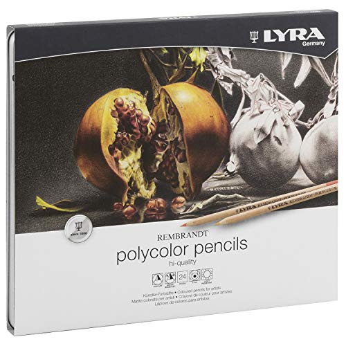 Lápis de Cor Rembrandt Polycolor Estojo com 24 Cores Ref.2001240 Lyra