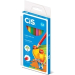 Lapis De Cor Sextavado Cis Plastic 12 Cores Pct.c/12