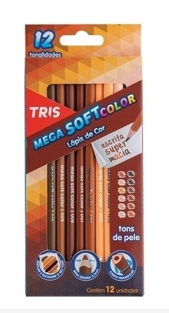 Lápis de Cor Tons de Pele com 12 Cores