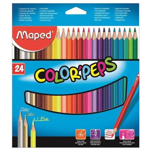 Lapis de Cor Triangular Maped Color Pets - 24 Cores