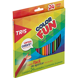 Lápis de Cor Tris Color Fun - 24 Cores