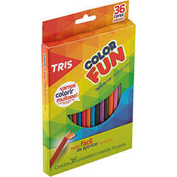 Lápis de Cor Tris Color Fun - 36 Cores