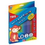Lápis de Cor Tris Mega Soft Color 24 Cores 680224