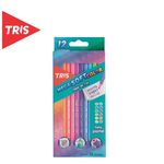Lápis de Cor Tris Mega Soft Tons Pastel - 12 Cores