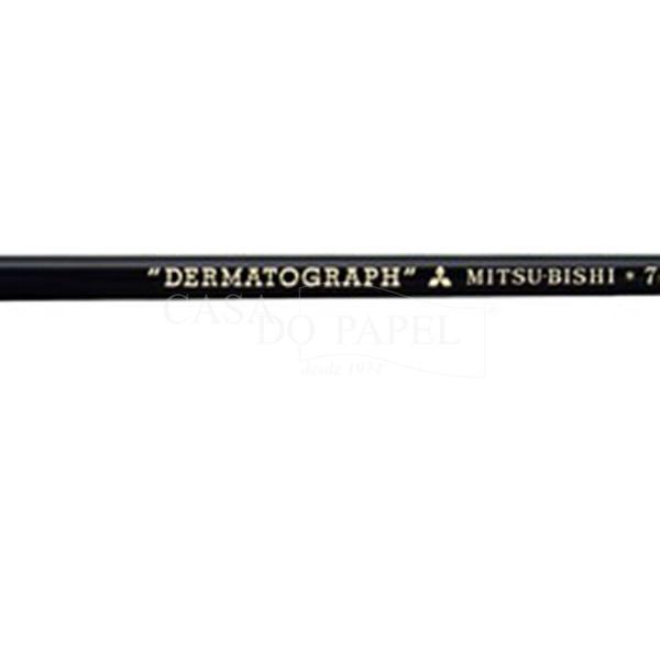 Lápis Dermatográfico Mitsu-Bishi 7600 Preto com 12 Unidades
