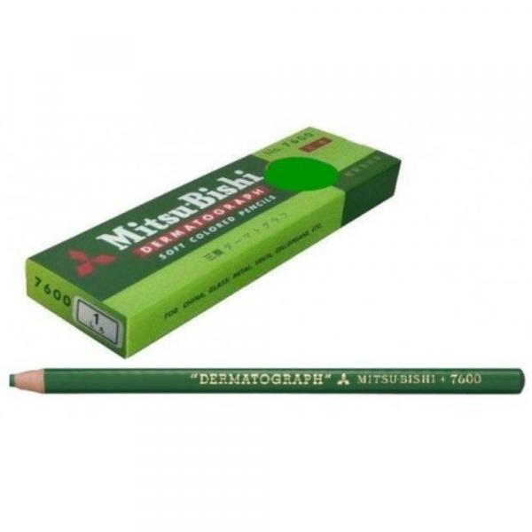 Lápis Dermatográfico Verde Caixa C/ 12 - Mitsubishi