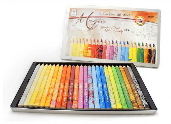 Lápis Multicolor Jumbo Estojo com 23 Cores+Blender Ref.34080023 Koh-I-Noor