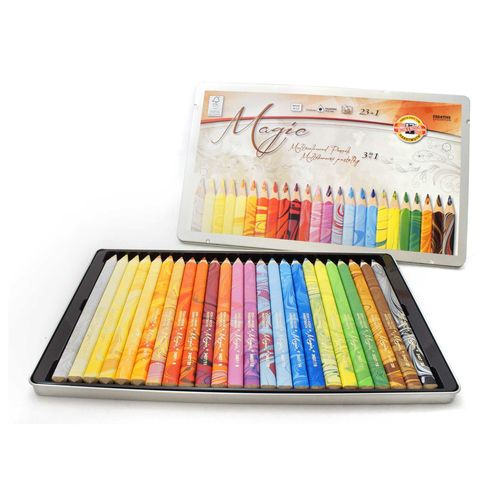 Lápis Multicolor Jumbo Estojo com 23 Cores+blender Ref.34080023 Koh-i-noor