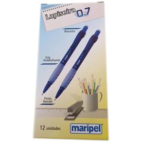 Lapiseira 0.7mm Maripel Azul Caixa com 12 Maripel