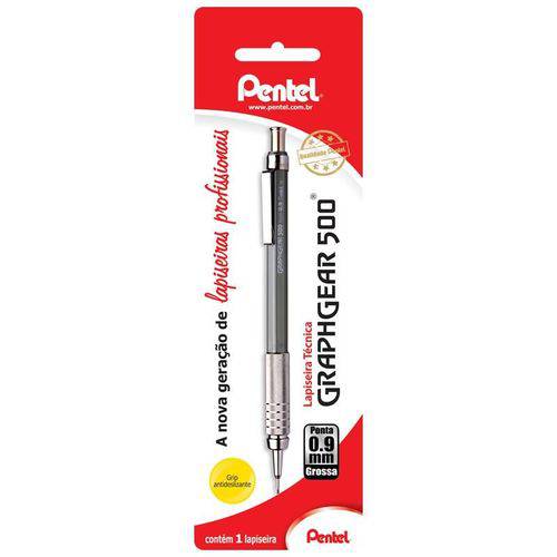 Lápiseira 0.9mm Cinza Graphgear Pg529-n Pentel 09855