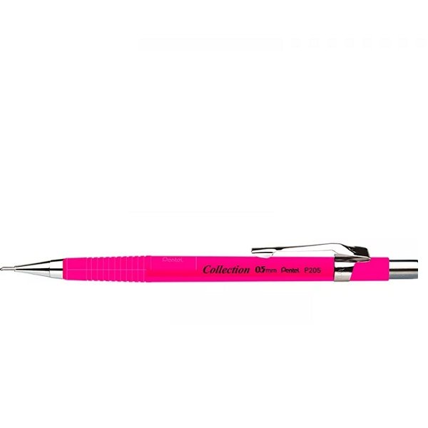 Lapiseira Pentel Sharp P205 Rosa Neon Fluorescente 0,5mm