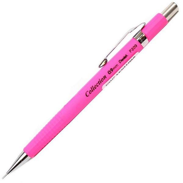 Lapiseira Pentel Sharp P209 Rosa Neon Fluorescente 0,9mm