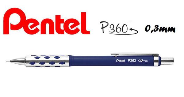Lapiseira Técnica Pentel P360 0,3mm Azul