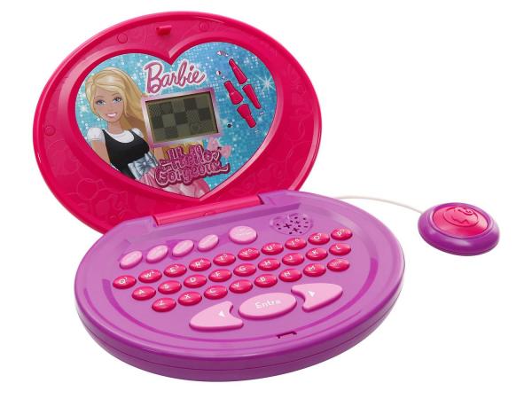 Laptop Barbie Glamour 60 Atividades - com Estojo de Maquiagem - Candide