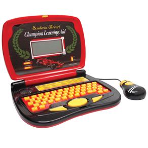 Laptop Candide Ferrari Champion Learning Aid C/ 75 Atividades Trilíngue - Vermelho/Preto