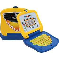 Laptop Infantil Carros Velozes Amarelo - Fênix
