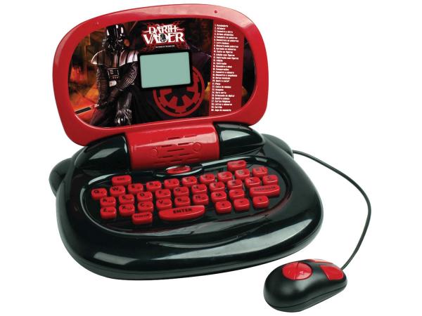 Laptop Infantil Star Wars Darth Vader - 30 Atividades Emite Sons Candide