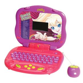 Laptop Trilíngue Candide Polly - 84 Atividades 2737 - Rosa e Verde