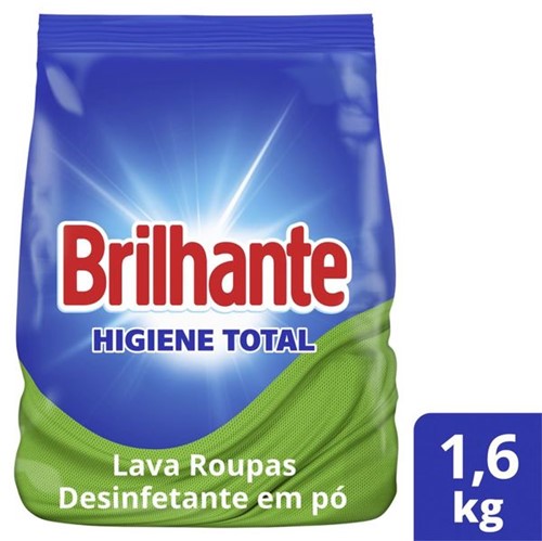 Lava Roupa Pó Brilhante 1,6kg Higiene Total