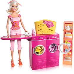 Lavanderia da Barbie Móvel Real com Boneca - Mattel