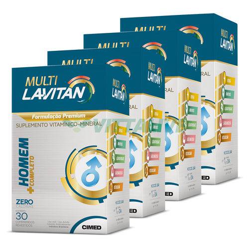 Tudo sobre 'Lavitan Kit 4x Multi Homem Completo 30 Comp'