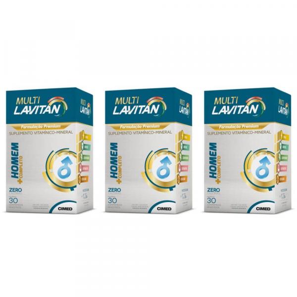 Lavitan Multi Homem Suplemento Vitamínico C/30 (Kit C/03)