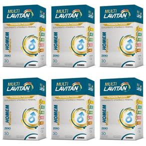 Lavitan Multi Homem Suplemento Vitamínico C/30 (Kit C/06)