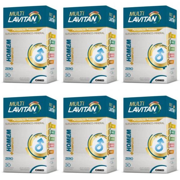 Lavitan Multi Homem Suplemento Vitamínico C/30 (Kit C/06)