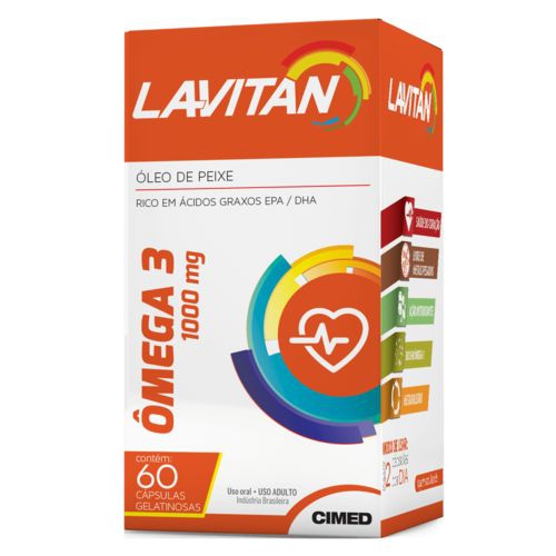 Lavitan Omega 3 1000mg 60 Caps - Cimed